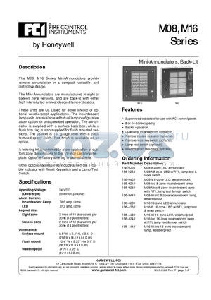 138-44411 datasheet - Mini-Annunciators  Back-Lit