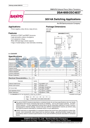 2SC4837 datasheet - 50V/4A Switching Applications