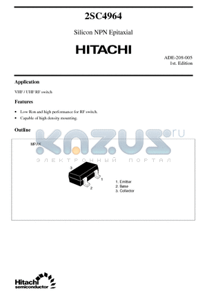 2SC4964 datasheet - Silicon NPN Epitaxial