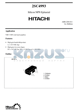 2SC4993 datasheet - Silicon NPN Epitaxial