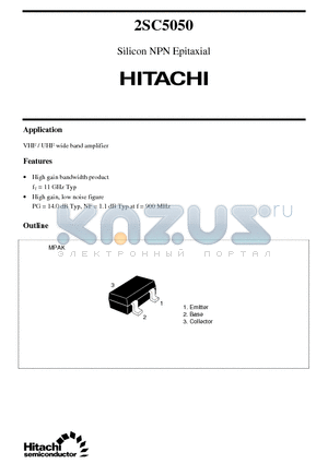 2SC5050 datasheet - Silicon NPN Epitaxial