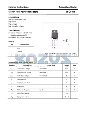 2SC5048 datasheet - Silicon NPN Power Transistors