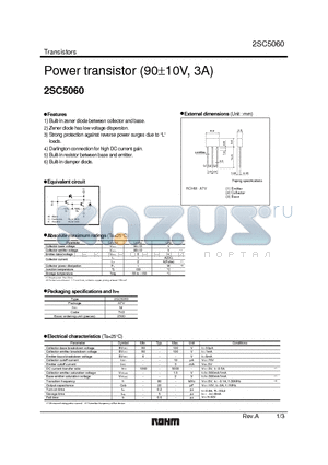 2SC5060 datasheet - Power transistor (90a10, 3A)