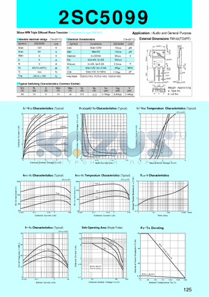 2SC5099 datasheet - Silicon NPN Triple Diffused Planar Transistor(Audio and General Purpose)