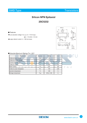 2SC5232 datasheet - Silicon NPN Epitaxial