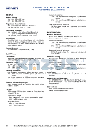 CCR75CG47041 datasheet - CERAMIC MOLDED AXIAL & RADIAL