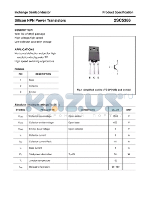 2SC5386 datasheet - Silicon NPN Power Transistors