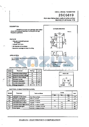 2SC5619 datasheet - SMALL-SIGNAL TRANSISTOR