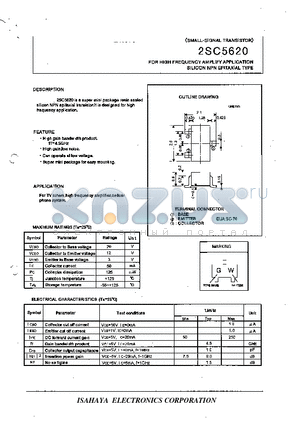 2SC5620 datasheet - SMALL-SIGNAL TRANSISTOR