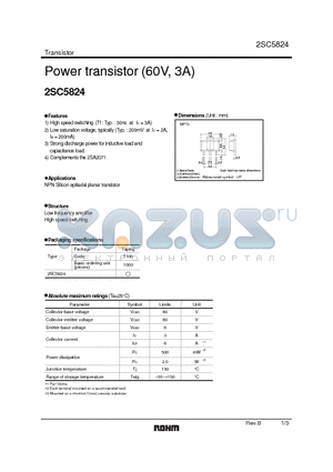 2SC5824_2 datasheet - Power transistor (60V, 3A)