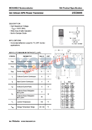 2SC5885 datasheet - isc Silicon NPN Power Transistor