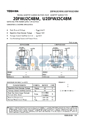 20FWJ2C48M datasheet - SCHOTTKY BARRIER RECTIFIER STACK(SWITCHING TYPE POWER SUPPLY APPLICATION)