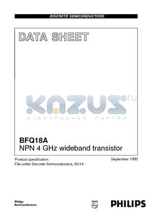 BFQ18A datasheet - NPN 4 GHz wideband transistor
