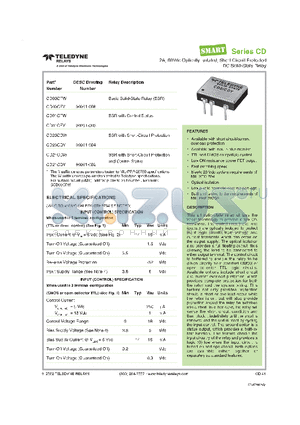 CD01CFW datasheet - 2A, 60Vdc Optically isolated, Shot -Circuit protected DC Solid-State Relay