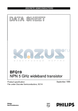 BFQ19 datasheet - NPN 5 GHz wideband transistor