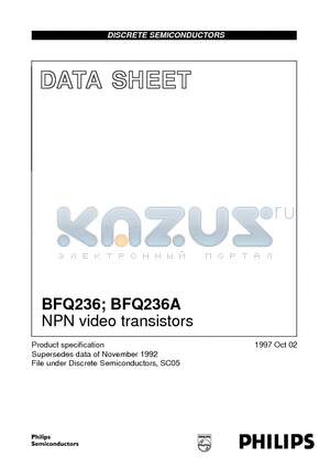BFQ236 datasheet - NPN video transistors