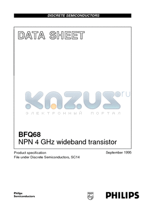BFQ68 datasheet - NPN 4 GHz wideband transistor