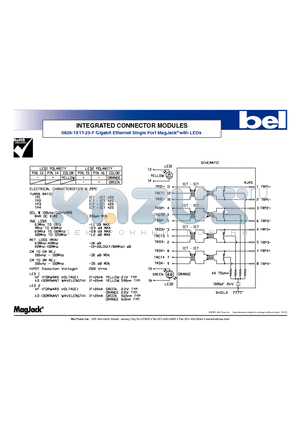 0826-1X1T-23-F datasheet - INTEGRATED CONNECTOR MODULES