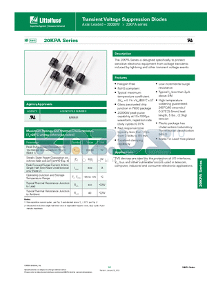 20KPA256A-B datasheet - Transient Voltage Suppression Diodes