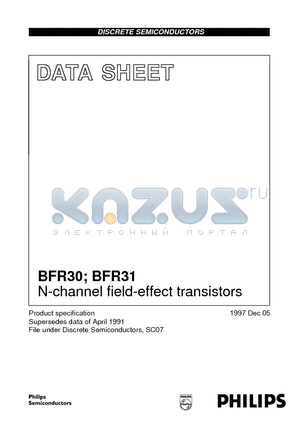 BFR30 datasheet - N-channel field-effect transistors