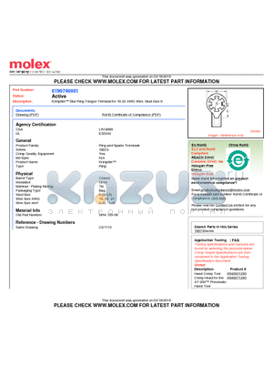 CD1115 datasheet - Krimptite Star Ring Tongue Terminal for 18-22 AWG Wire