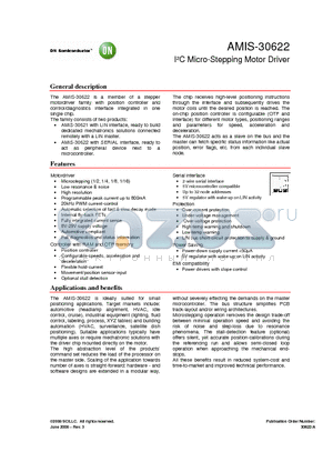 AMIS-30622 datasheet - IbC Micro-Stepping Motor Driver