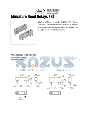 20W-1C22E1 datasheet - MINIATURE REED RELAYS