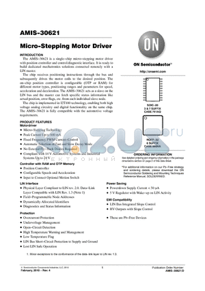 AMIS30621C6216G datasheet - Micro-Stepping Motor Driver