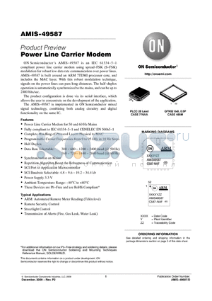 AMIS49587C5871RG datasheet - Power Line Carrier Modem