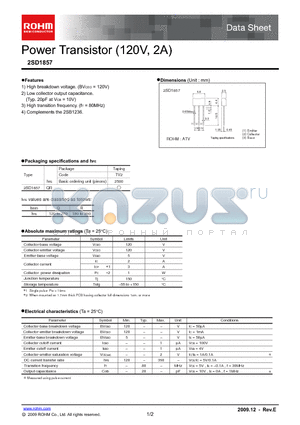 2SD1857_09 datasheet - Power Transistor (120V, 2A)