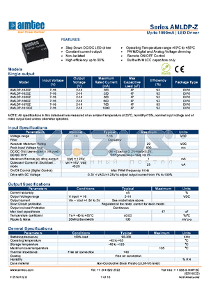 AMLDP-Z_13 datasheet - Up to 1000mA | LED Driver