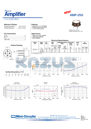 AMP-25G datasheet - Plug-In Amplifier