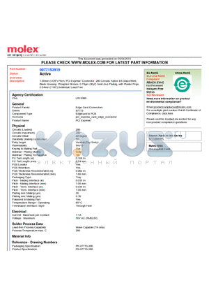 0877153919 datasheet - 1.00mm (.039