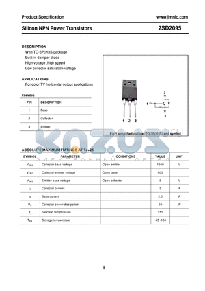 2SD2095 datasheet - Silicon NPN Power Transistors