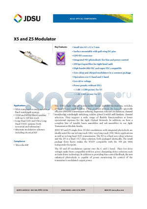 21049396 datasheet - X5 and Z5 Modulator