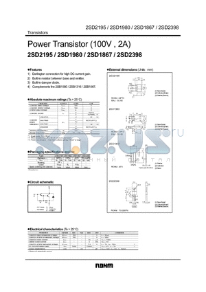 2SD2398 datasheet - Transistors