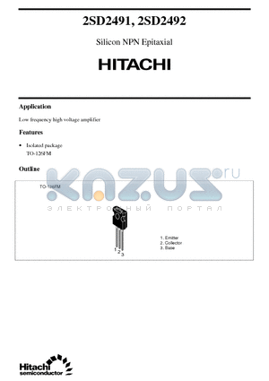 2SD2491 datasheet - Silicon NPN Epitaxial