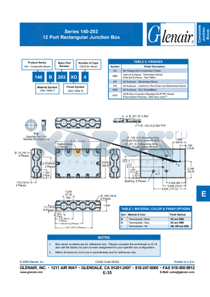 140-203XMS4 datasheet - 12 Port Rectangular Junction Box