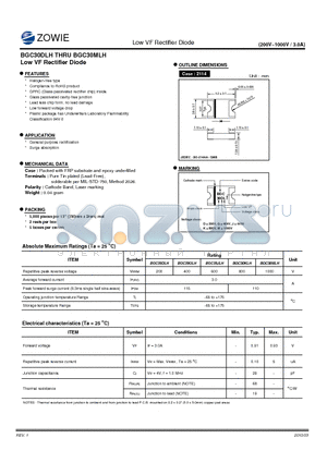 BGC30DLH_10 datasheet - Low VF Rectifier Diode