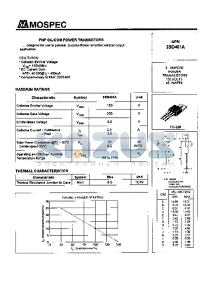 2SD401A datasheet - POWER TRANSISTORS(2A,150V,25W)