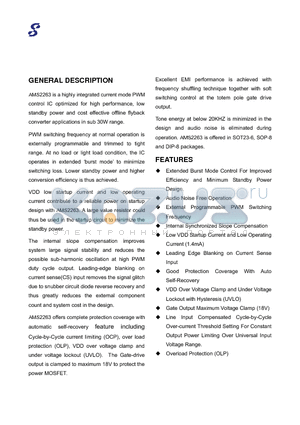 AMS2263AP datasheet - Extended Burst Mode Control For Improved