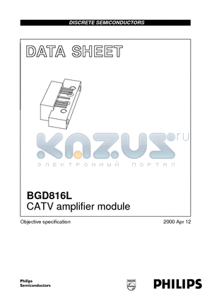 BGD816L datasheet - CATV amplifier module