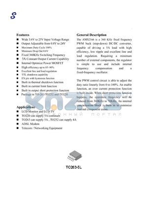 AMS2566 datasheet - Wide 3.6V to 25V Input Voltage Range