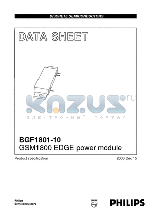 BGF1801-10 datasheet - GSM1800 EDGE power module