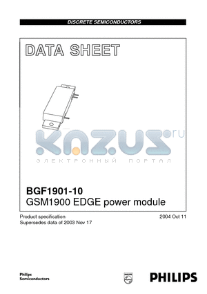 BGF1901-10 datasheet - GSM1900 EDGE power module