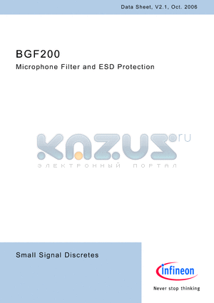 BGF200 datasheet - Microphone Filter and ESD Protection