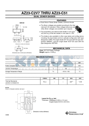 AZ23-C11 datasheet - DUAL ZENER DIODES