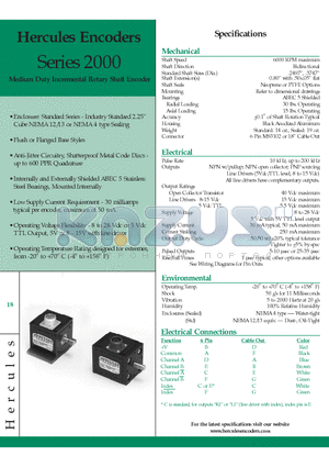 2110-BQ0025-AQ0120 datasheet - Medium Duty Incremental Rotary Shaft Encoder