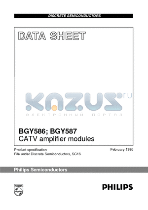 BGY587 datasheet - CATV amplifier modules