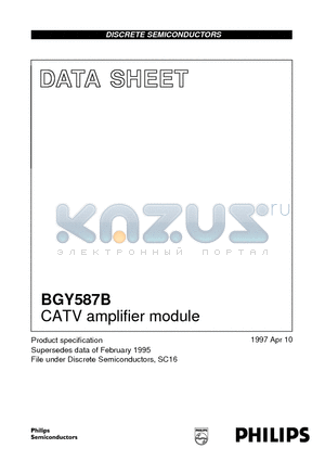 BGY587B datasheet - CATV amplifier module